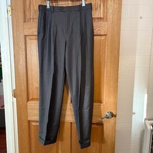 Croft & Barrow Men’s 36X34 Grey Classic Dress Pants Slacks Pleated Cuffed NWT